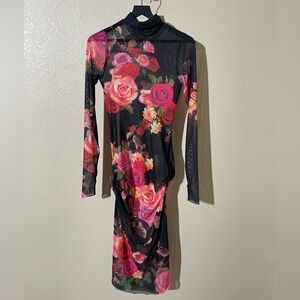 AFRM Black Floral Midi Dress